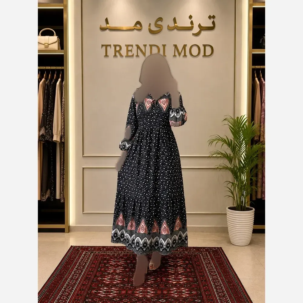 ساحلی نخی طرح دار توپ توپی فری سایز