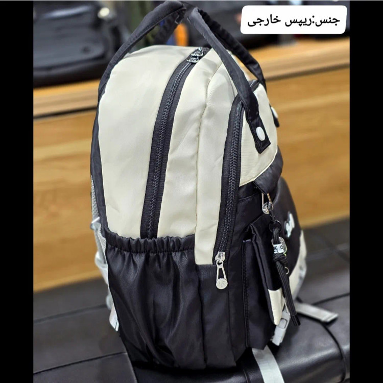 کوله پشتی مدرسه رنگی ضد آب مناسب دبستان و راهنمایی ارتفاع 40 سانتیمتر