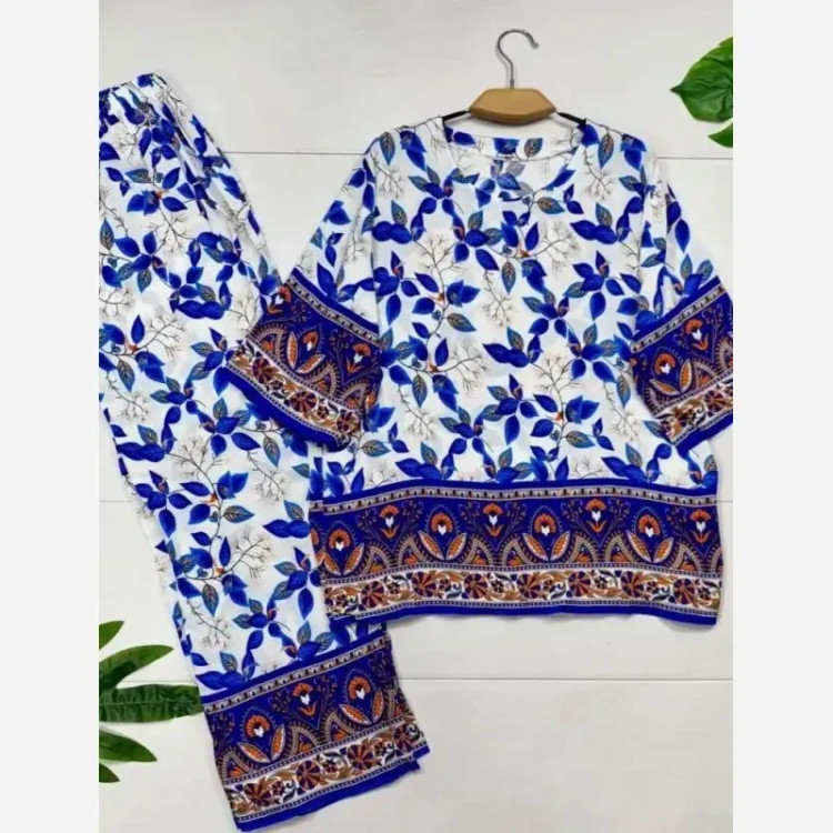ست بلوز و شلوار نخی زنانه خنک و راحت تابستانه