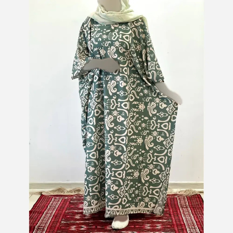 ساحلی خفاشی بوگاتی کرپ نخ فری سایز 38 تا 50 قد 135