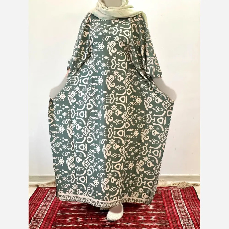 ساحلی خفاشی بوگاتی کرپ نخ فری سایز 38 تا 50 قد 135