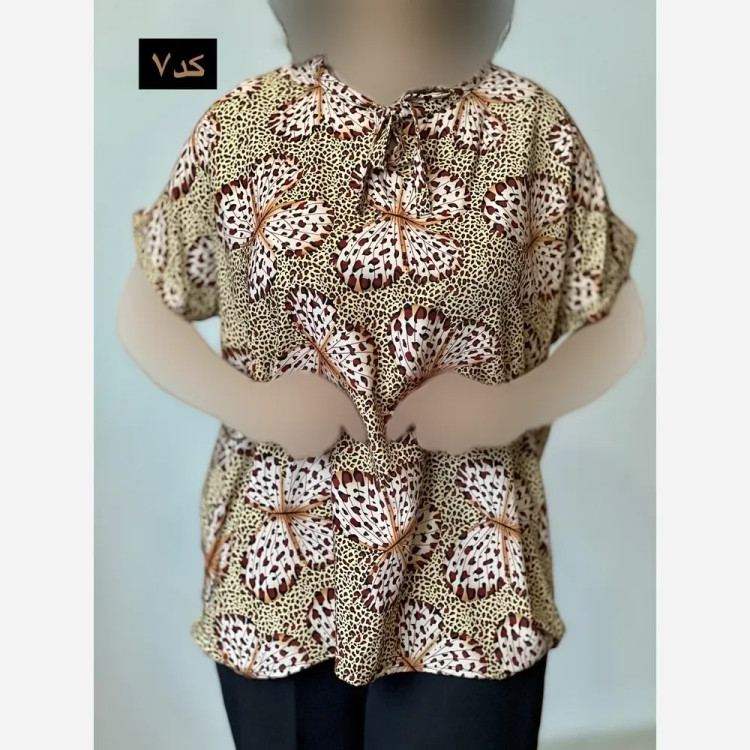 تیشرت نخی دلربا فری سایز زنانه خنک و لطیف (2)