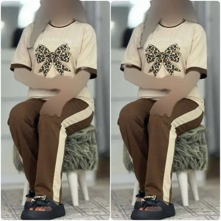 ست بلوز و شلوار زنانه ژیوا جنس پنبه گلکسی فری سایز
