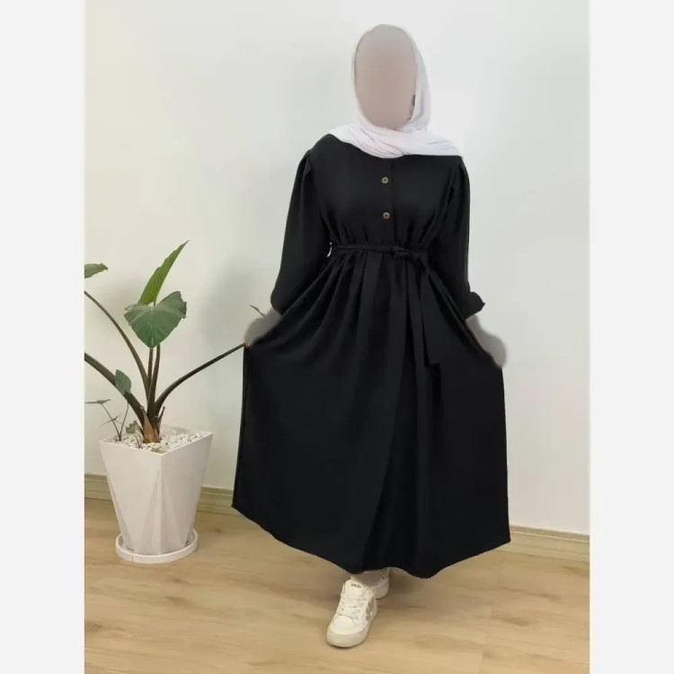 تونیک مجلسی زنانه مدل آرژین جنس شانتون رنگ مشکی فری سایز