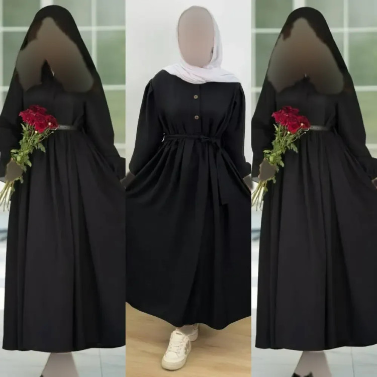 تونیک مجلسی زنانه مدل آرژین جنس شانتون رنگ مشکی فری سایز
