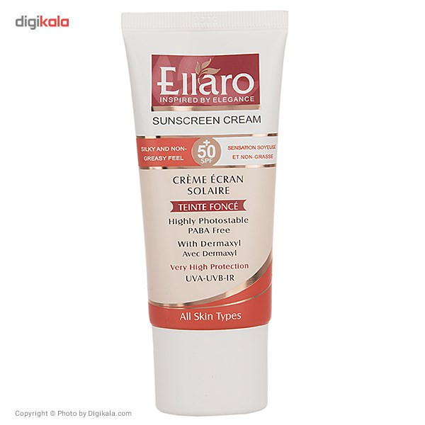 کرم ضد آفتاب رنگی الارو مدل SPF50 محافظ UVA ،UVB، ضد چروک، مناسب انواع پوست تحت لیسانس حجم 50 میلیلیتر