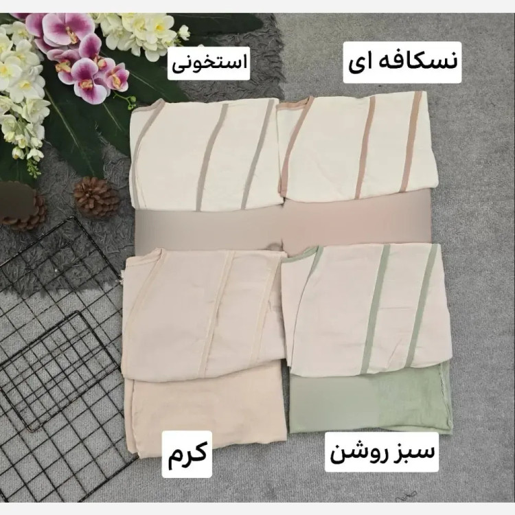 ست سارافون شانتون و کراپ لنین نرگس فری سایز (2)