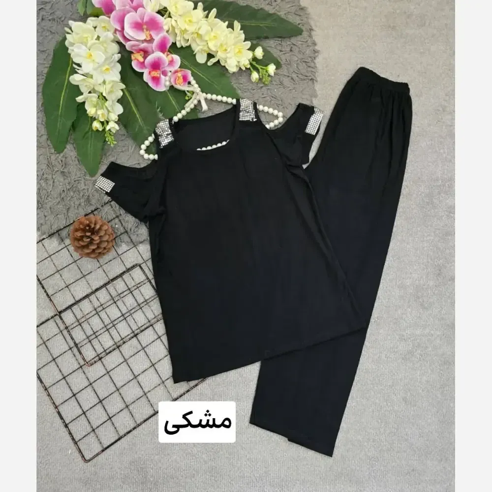 ست لباس راحتی زنانه ویسکوز کش فری سایز 36 تا 46