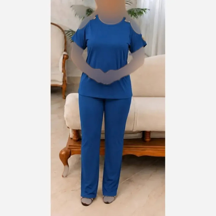 ست لباس راحتی زنانه ویسکوز کش فری سایز 36 تا 46