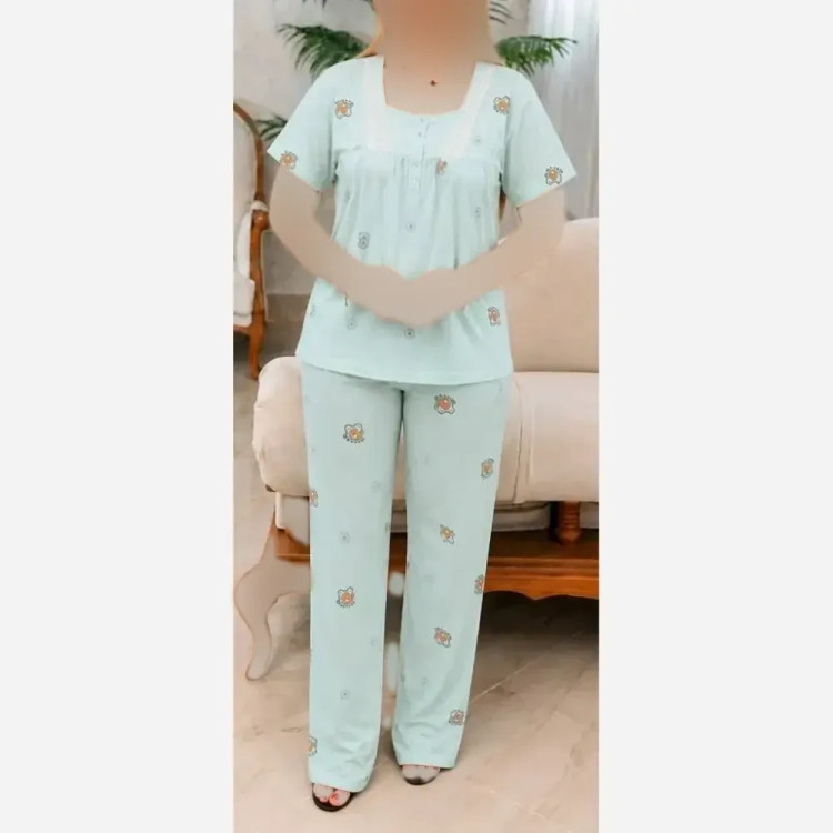 ست تیشرت و شلوار زنانه کرسپو وارداتی مدل فاطیما فری سایز
