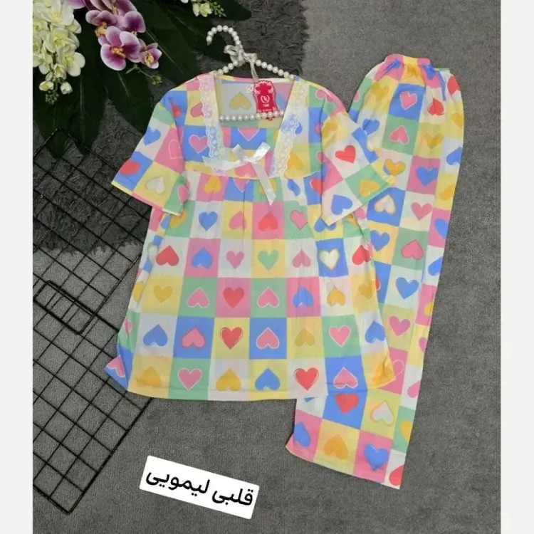 ست تیشرت و شلوار زنانه کرسپو وارداتی مدل فاطیما فری سایز