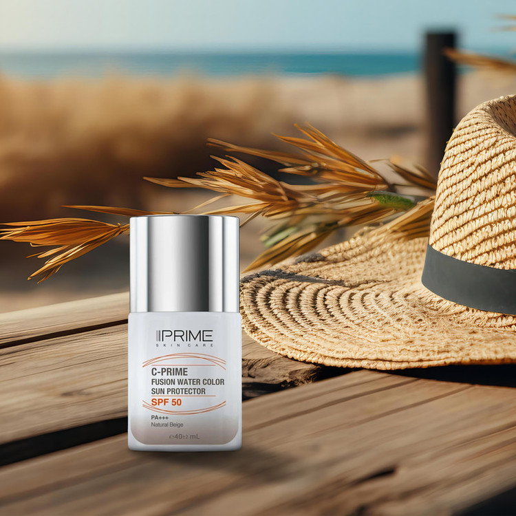 فلوئید ضد آفتاب رنگی پرایم، SPF 50، مدل فیوژن واتر، مناسب انواع پوست با تنالیته روشن و حجم 40 میلی لیتر، محافظتکننده در برابر اشعههای PA++++ ،UVA ،UVB، دارای فرمولاسیون فاقد چربی، ویتامین سی و آنتی اکسیدان، با ماندگاری 4 ساعته