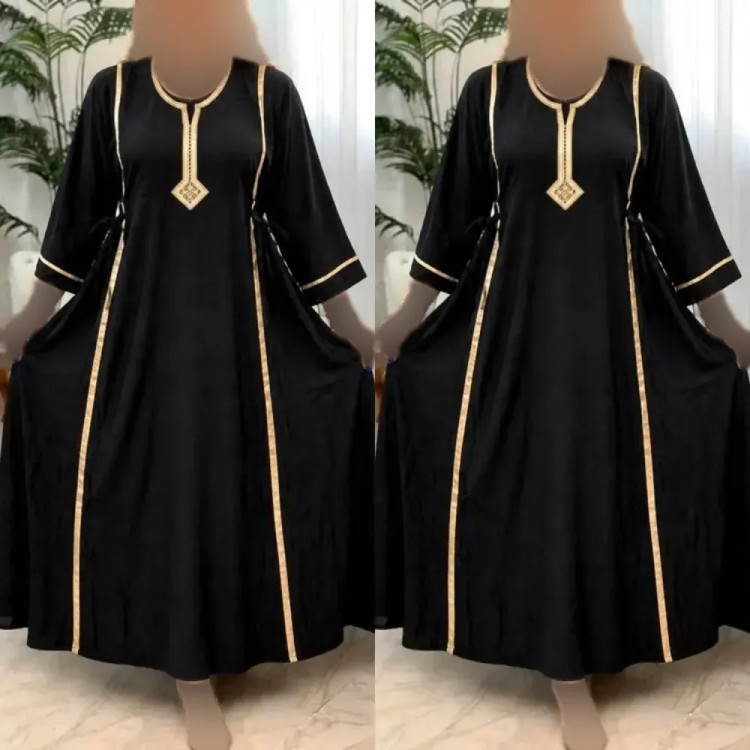 مانتو نخی خنک زنانه مدل پوپک رنگ مشکی و نسکافه ای سایز فری