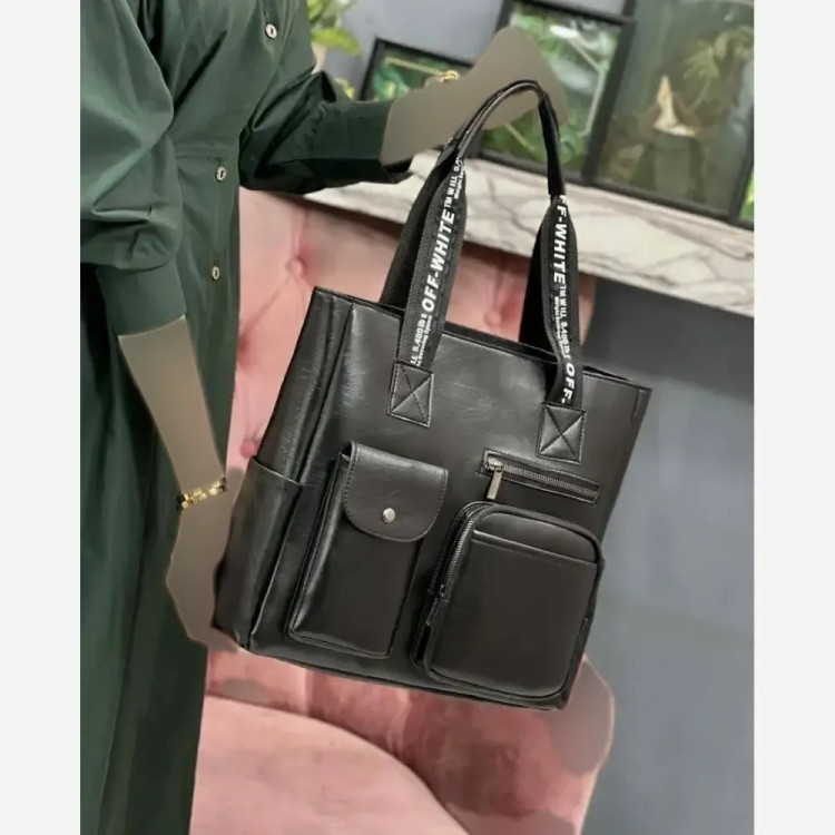 کیف زنانه مهرانگیز چرم با کیفیت رنگ مشکی سایز 35 در 35