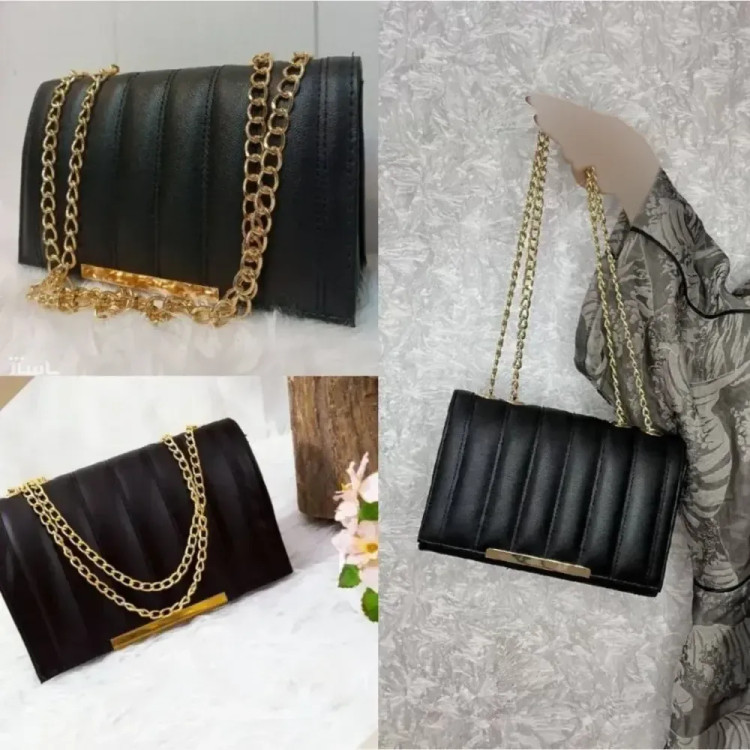کیف چرمی زنانه مشکی اسپرت شیک سایز آزاد