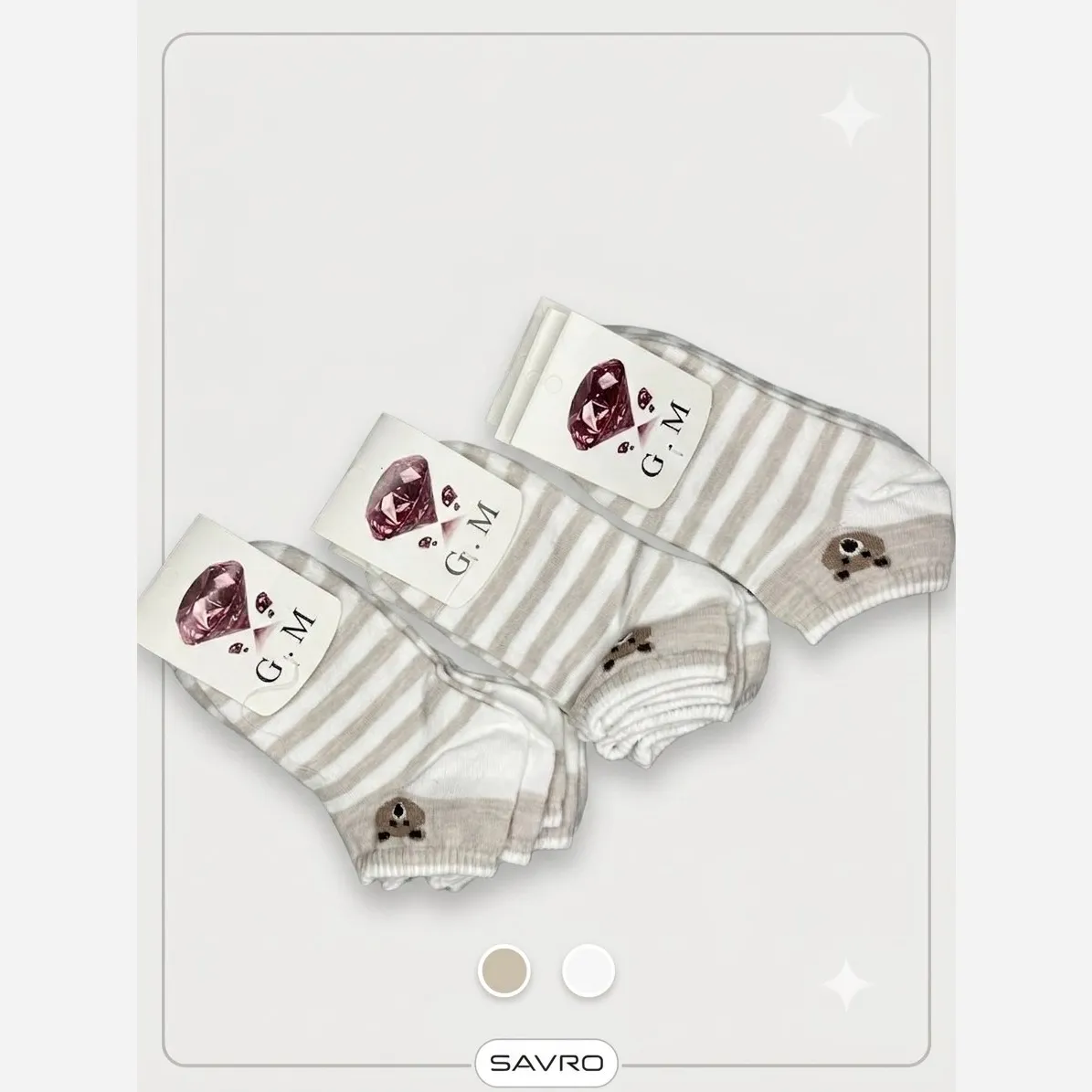 🧦 جوراب مچی زنانه طرحدار (5)