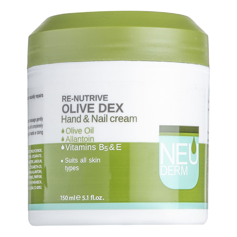 کرم مرطوب‌کننده دست و ناخن نئودرم مدل Olive Dex حجم 150 میلی‌لیتر