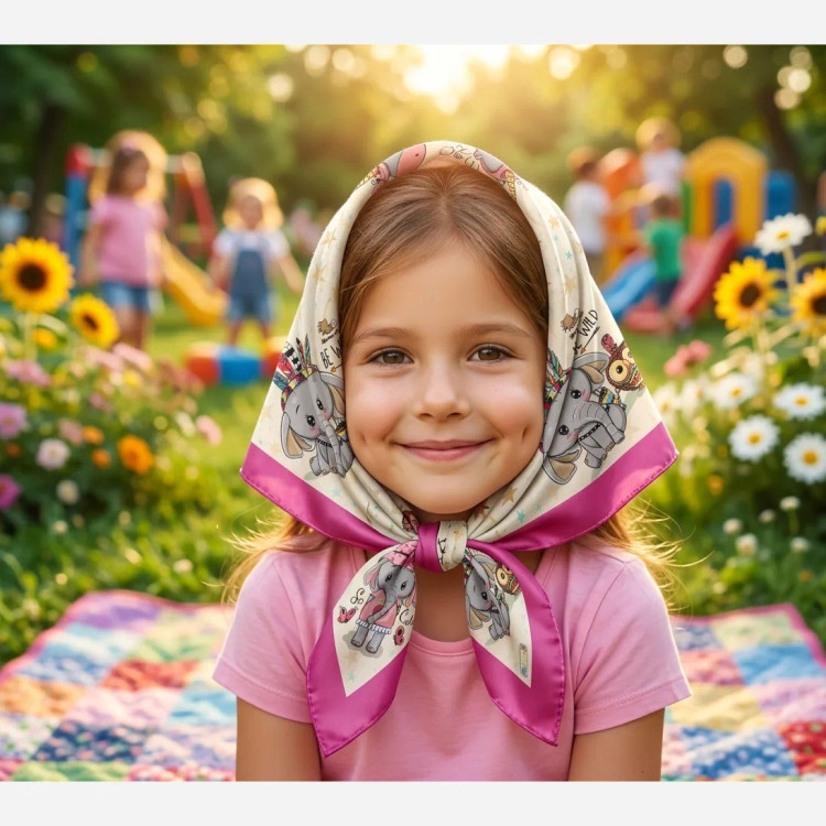روسری بچگونه طرحدار