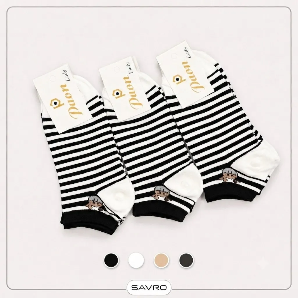 🧦 جوراب مچی زنانه طرحدار (2)