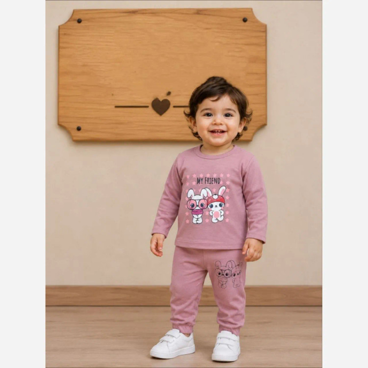 بلوز شلوار نوزادی اقتصادی پسرانه دخترانه نخ پنبه سایز یک تا سه سال
