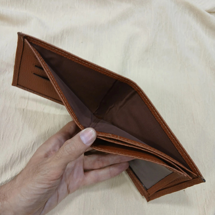 کیف پول مردانه جیبی چرم صنعتی طرح پولو مشکی و قهوه و عسلی