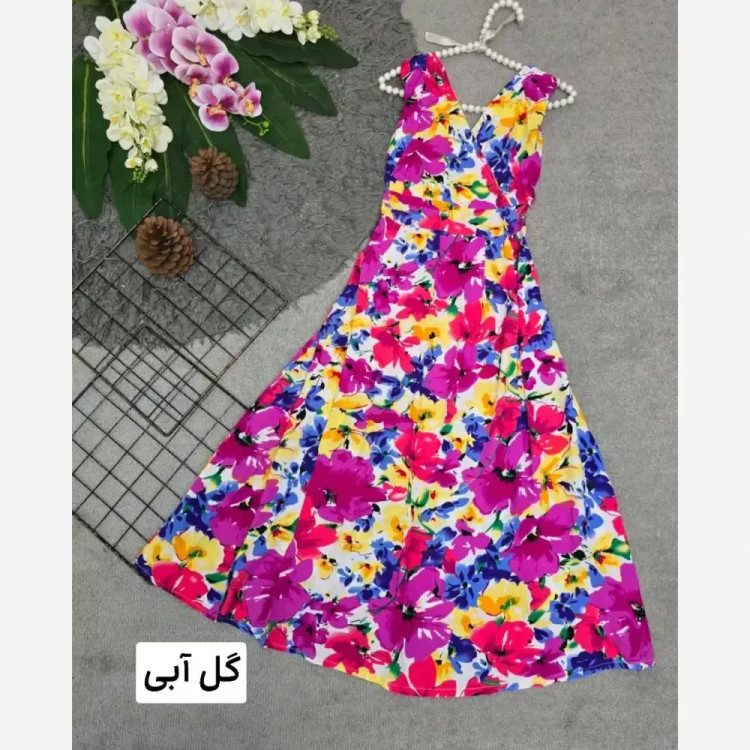 پیراهن نخی زنانه مدل فرشته فری سایز رنگی