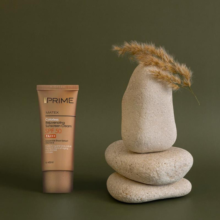 کرم ضدآفتاب بدون رنگ پرایم مدل Anti Aging SPF50، حجم 40 میلیلیتر