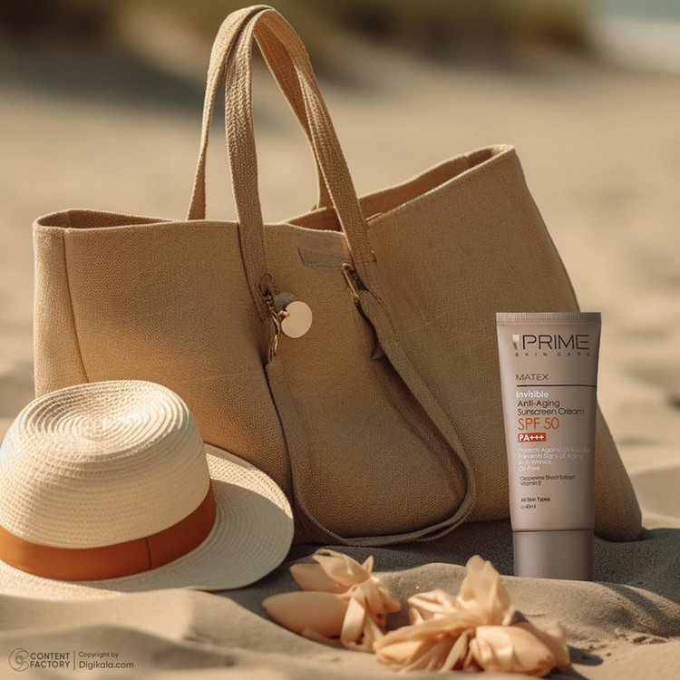 کرم ضدآفتاب بدون رنگ پرایم مدل Anti Aging SPF50، حجم 40 میلیلیتر