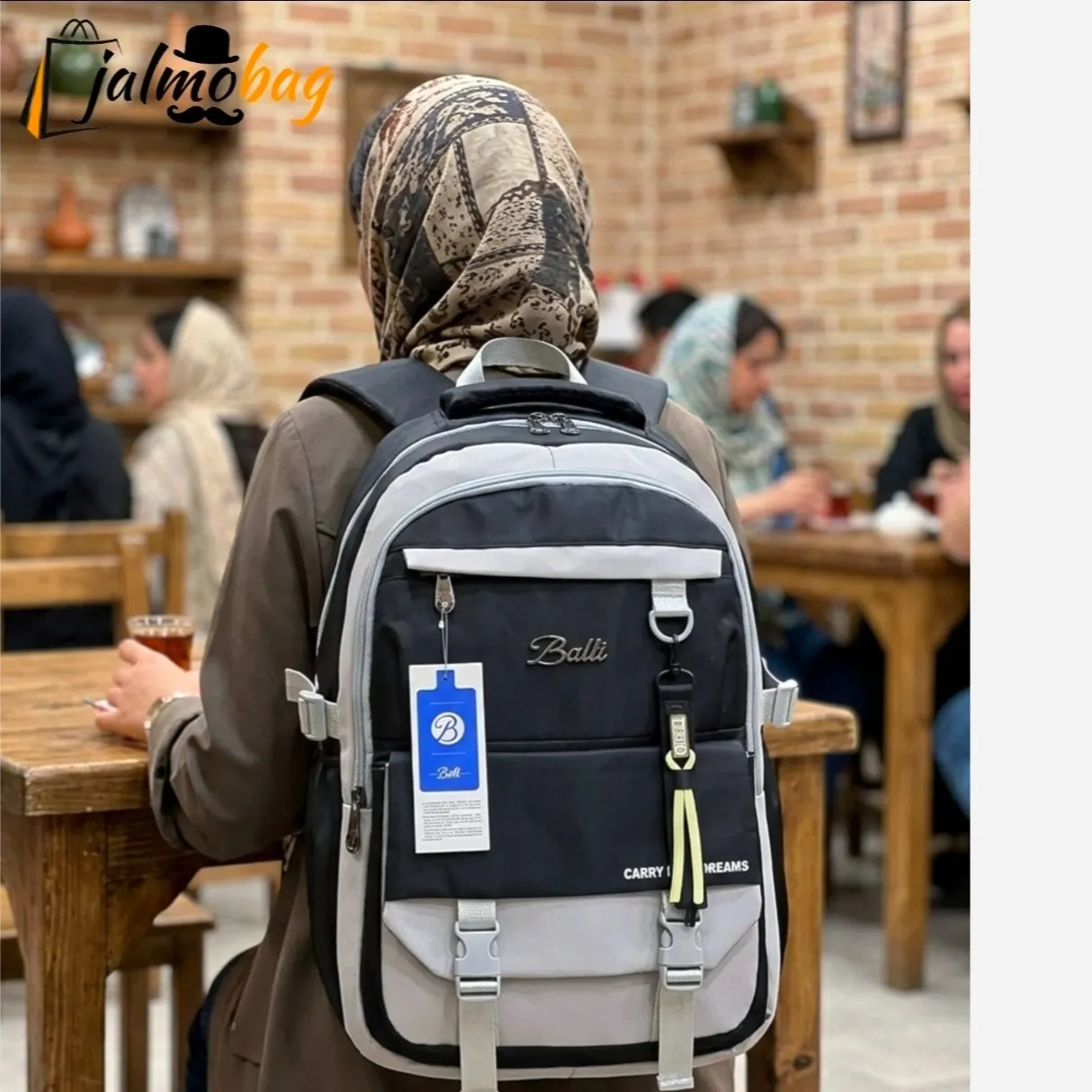 کوله پشتی اسپرت جادار ضدآب پارچه ریپس خارجی