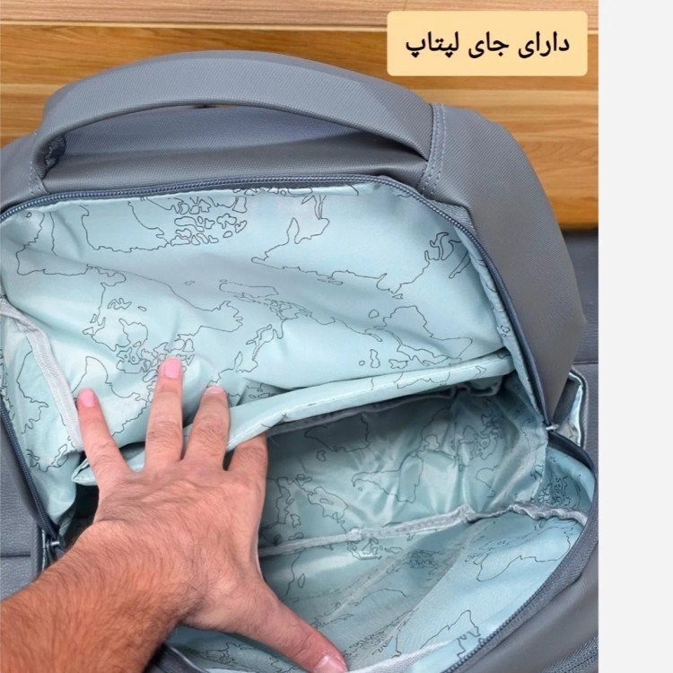 کوله پشتی اسپرت پریزیدنت وارداتی ضد خش جادار دو خانه جیب لپ تاپ