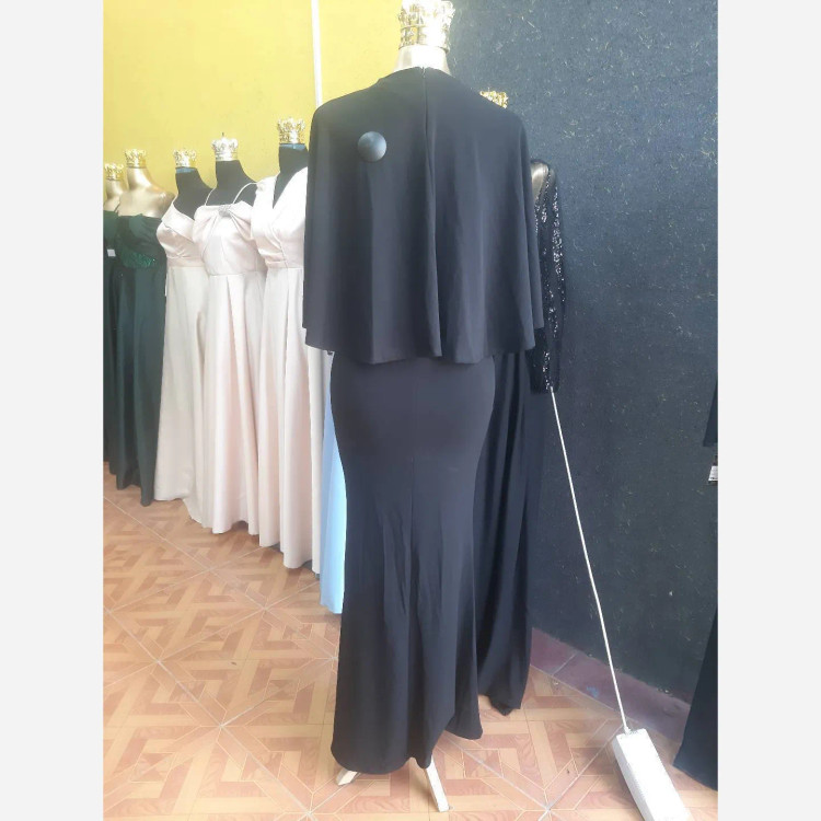 دوتیکه مجلسی ماکسی و شنل مدل بهاره جنس دالقیچ مروارید کوبی و نگین سایز 36 تا 48