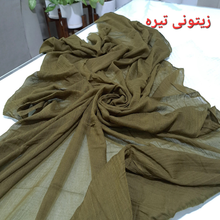 شال نخی سوپر نخ گیاهی ساده ابعاد 200 در 80 مناسب بهار و تابستان