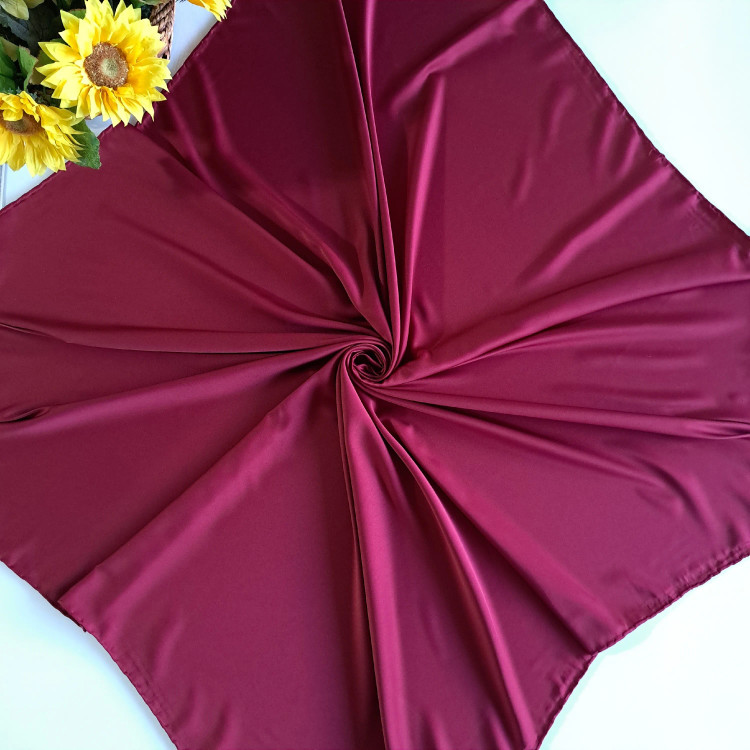 روسری زنانه ابریشم قواره 120 دور دست دوز