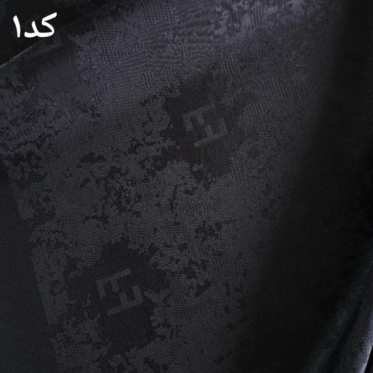 روسری زنانه مشکی قواره 140 جنس ژاکارد دور ریش ریش