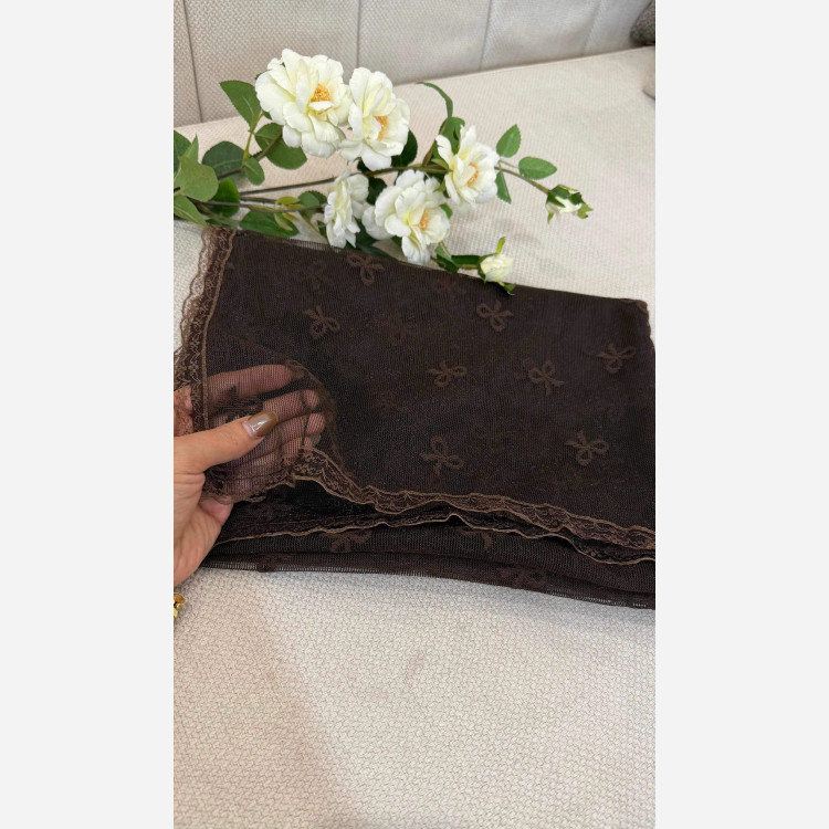 شال زنانه مجلسی دور گیپور تور بهاره سایز 170 در 60 رنگبندی
