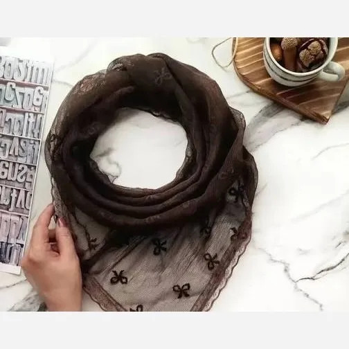 شال زنانه مجلسی دور گیپور تور بهاره سایز 170 در 60 رنگبندی