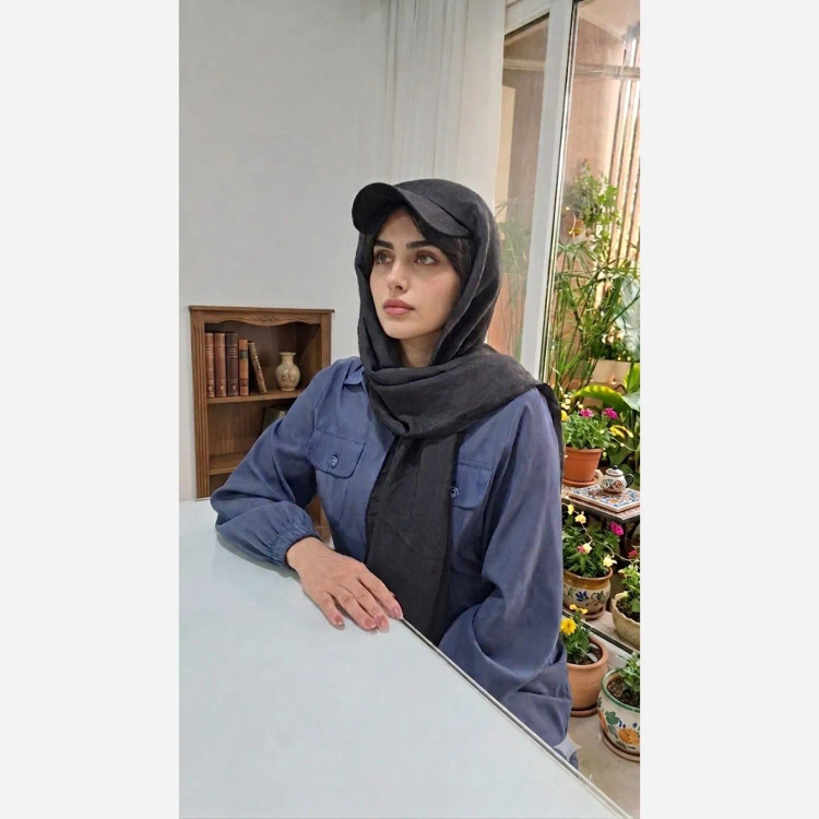 شال زنانه نخی وال اسلپ نقابدار مشکی تابستانه
