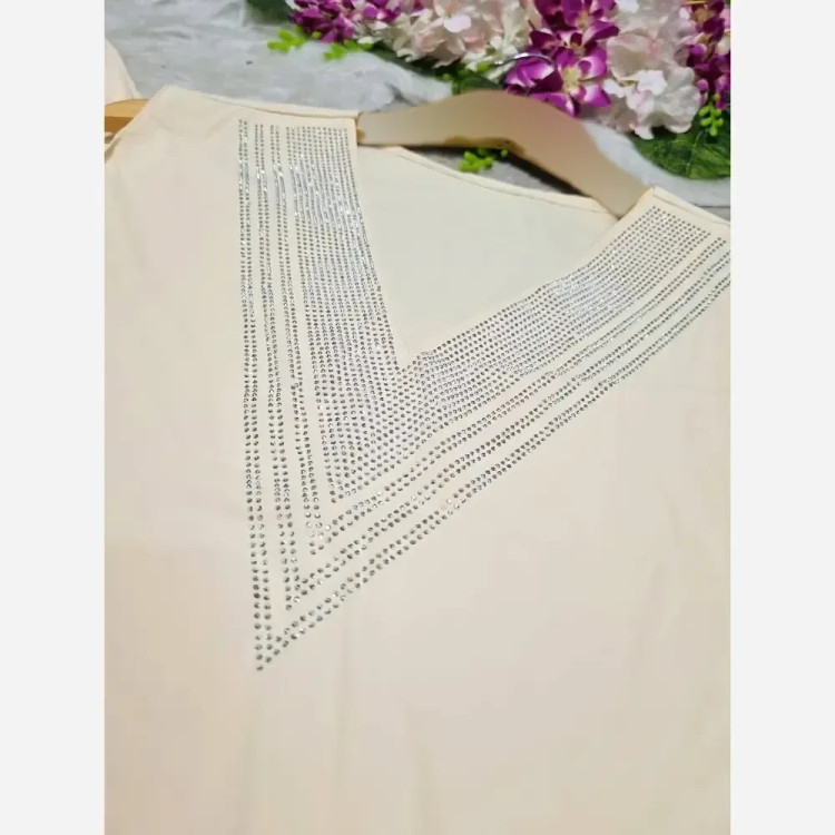 شومیز دوتیکه نگین کاری الیزه درجه یک