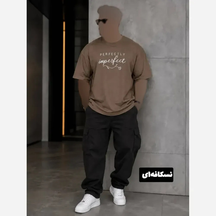 تیشرت قواره دار مردانه و زنانه پنبه درجه یک طرح چاپ پفکی سایز بزرگ 3X و 4X