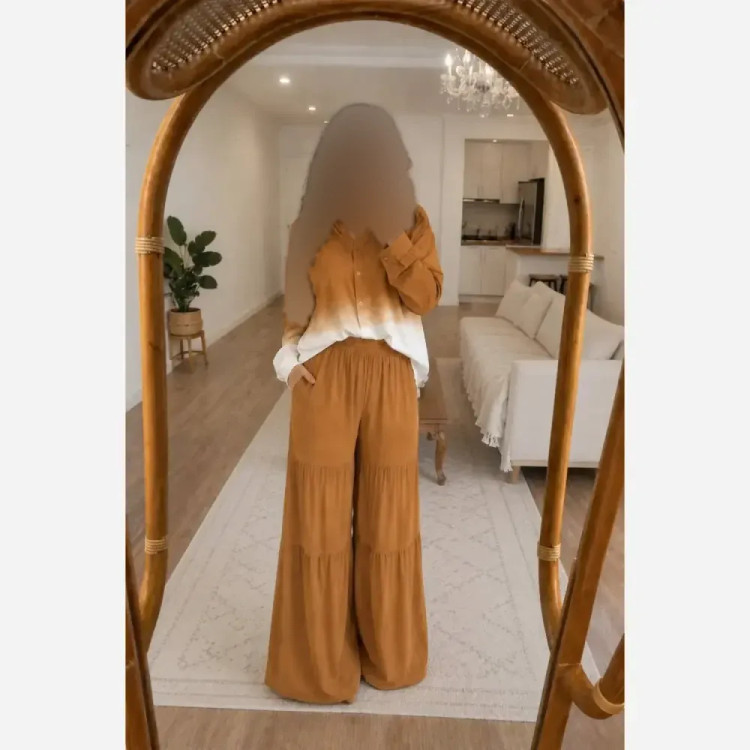 ست شومیز شلوار آمبره سوپر سافت و داکرون کج راه سایز 38 تا 46