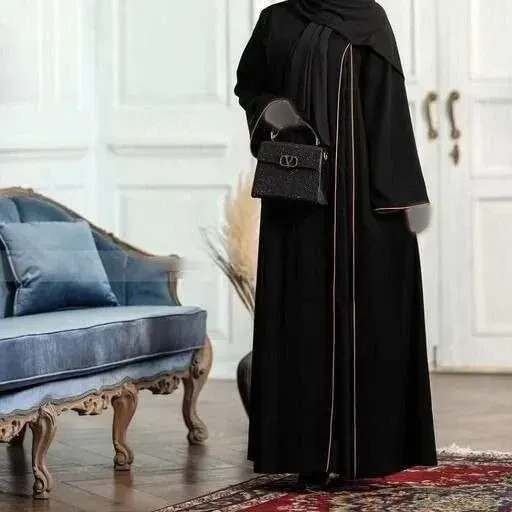 عبا زنانه مدل شیلا جنس الیزه درجه یک رنگ مشکی فری سایز
