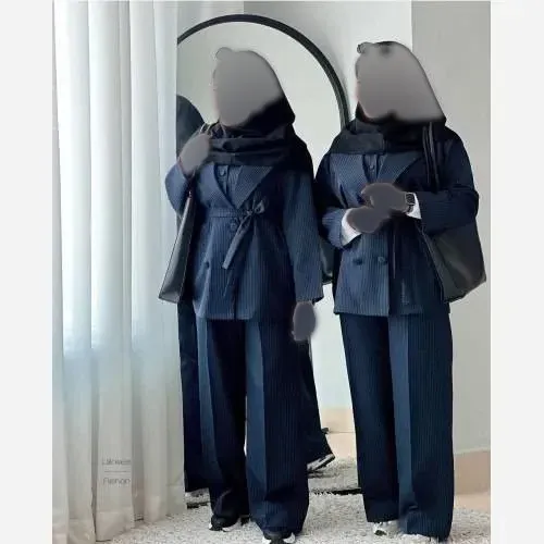 ست سه تیکه مانتو ژیله و شلوار پرشیا دیپلمات درجه یک
