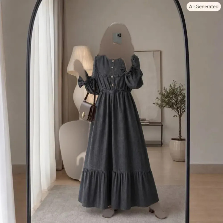 پیراهن مزونی زنانه صوفیا ژاکارد زیپی فری سایز مدل دلربا