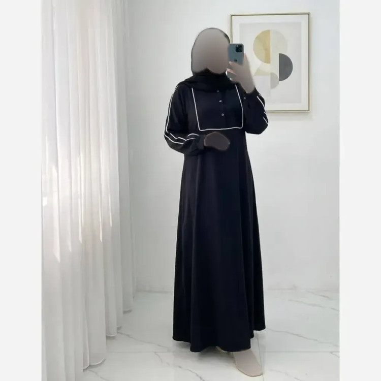 عبای مارال جنس کرپ ابروبادی درجه یک فری سایز مناسب شیردهی قد 135