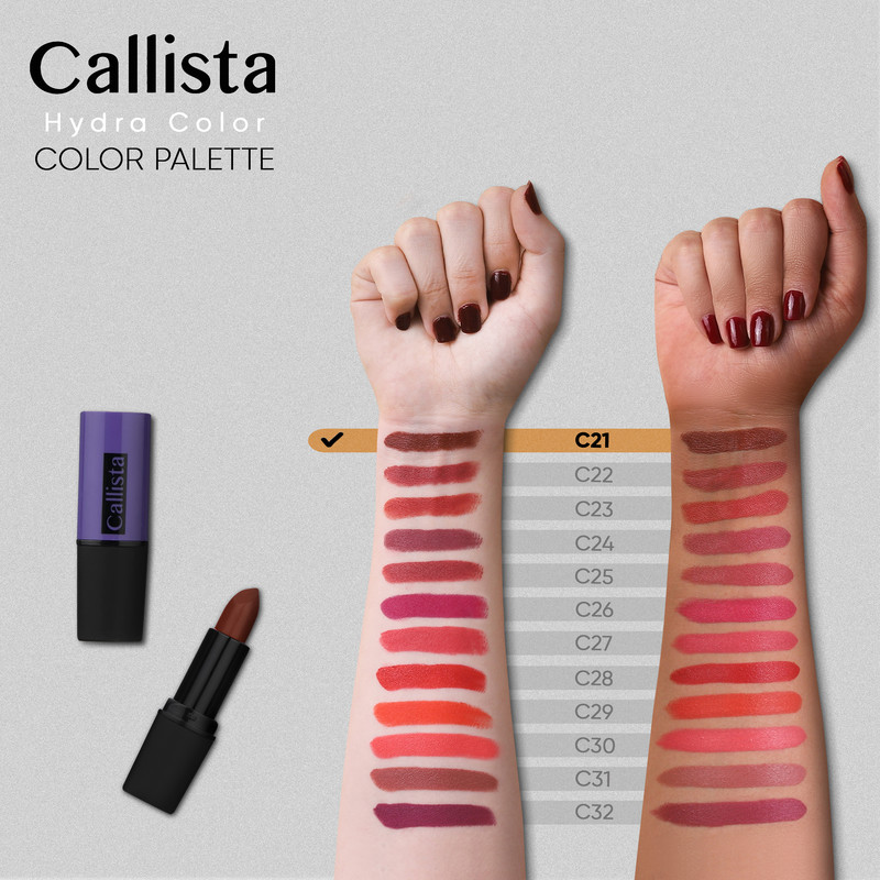 رژ لب جامد کالیستا سری Hydra Color شماره C21