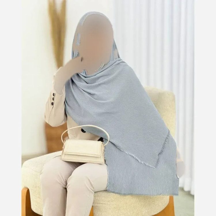شال دور ریش پلیسه لمه دار سایز آزاد