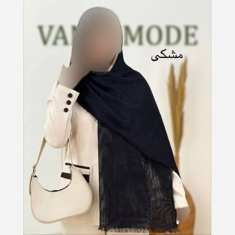 شال دور ریش پلیسه لمه دار سایز آزاد