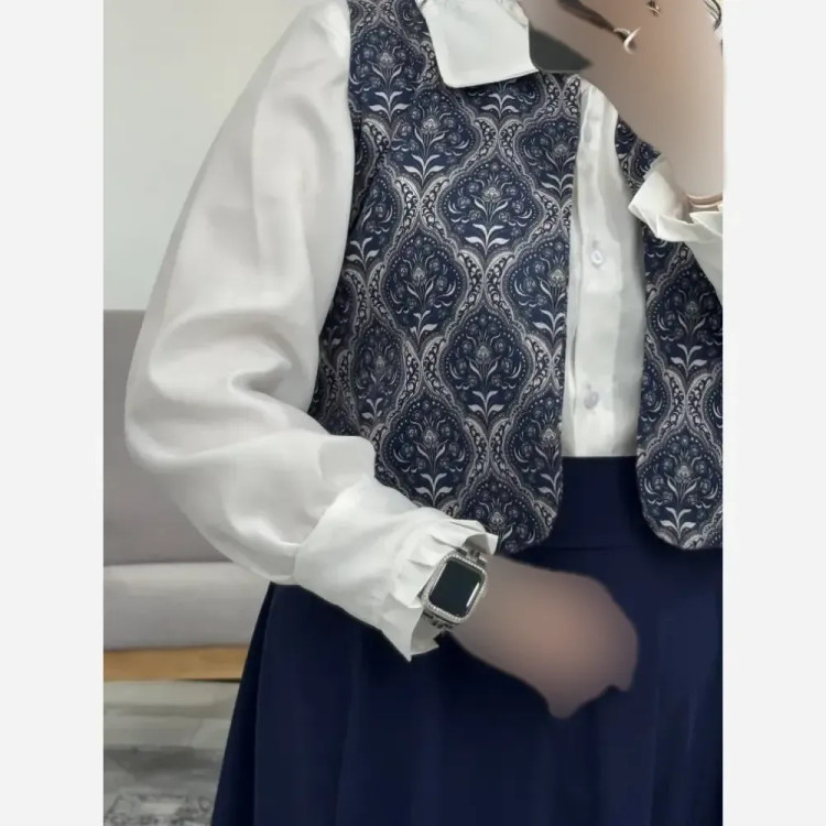 بلوز شلوار زنانه لنین پلاس مدل نادیا