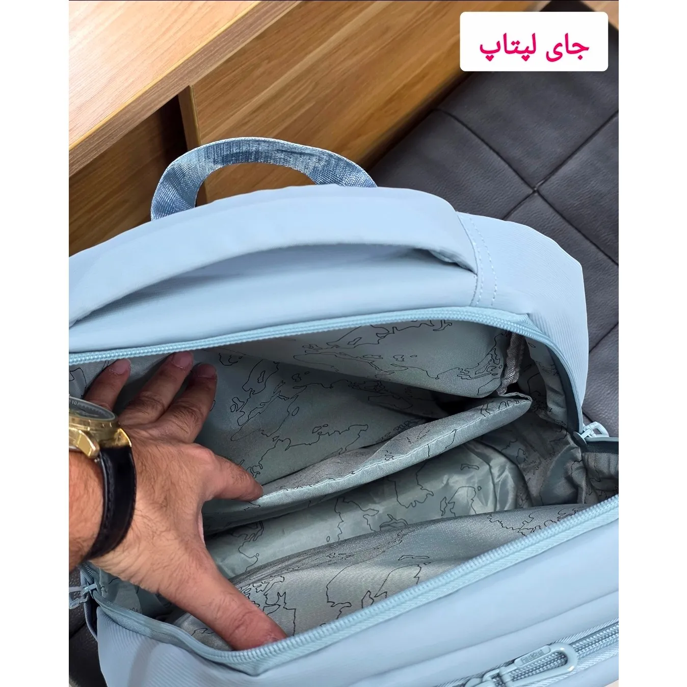 کوله پشتی پاستیلی اسپرت پریزیدنت وارداتی ضد خش جادار با محفظه لپ تاپ