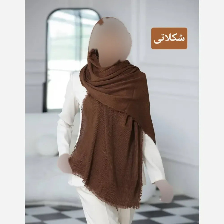 شال نخی برشکا ریزپلیسه قواره بلند تابستانی